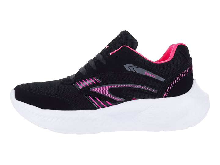 Tenis Casual Andrax Negro con Fucsia para Mujer