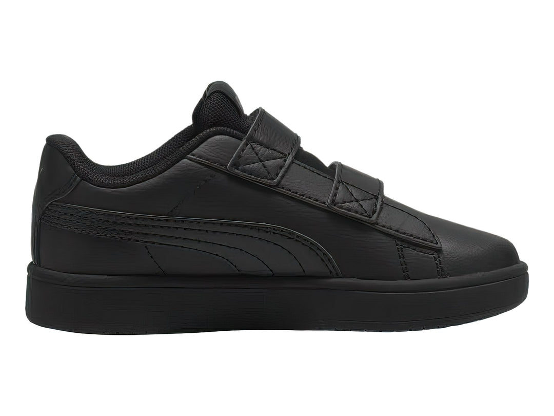 Tenis PUMA Rickie Classic V color negro con cierres de velcro.