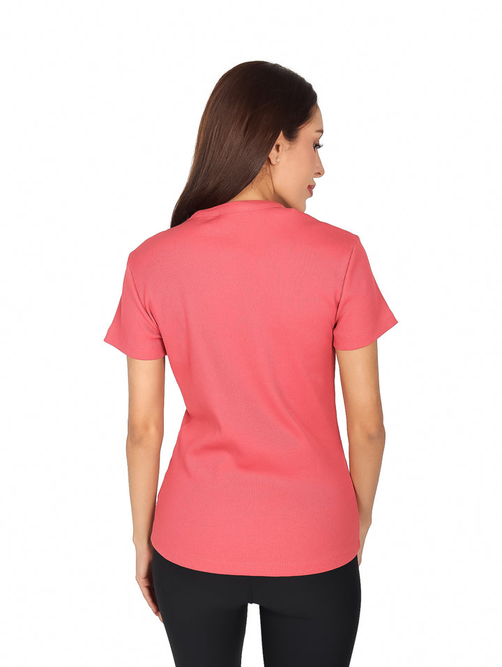 Playera Lacoste Slim Fit Rojo Sierra para Mujer