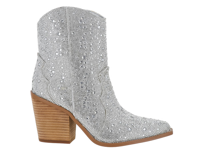 Botines Madden Girl Plata con Pedrería para Mujer