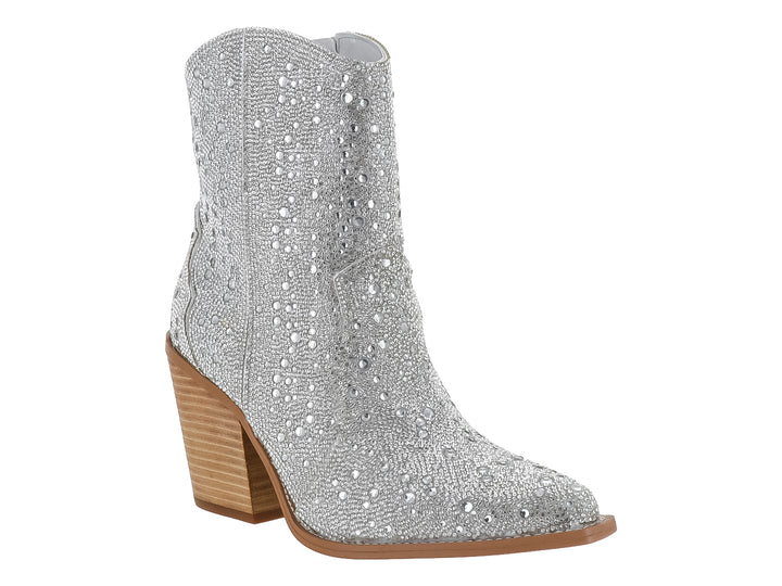 Botines Madden Girl Plata con Pedrería para Mujer