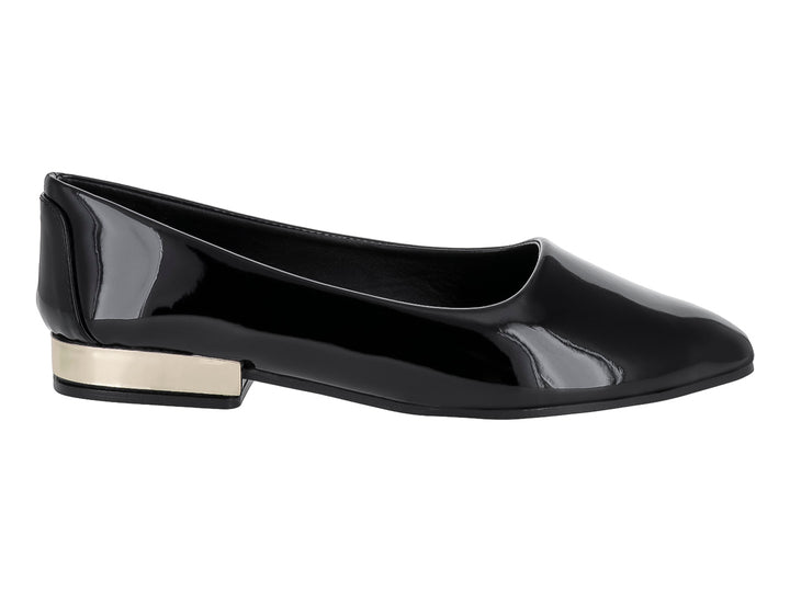 Zapatos Planos Luna Rosa Negro Charol para Mujer
