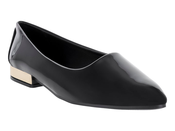Zapatos Planos Luna Rosa Negro Charol para Mujer
