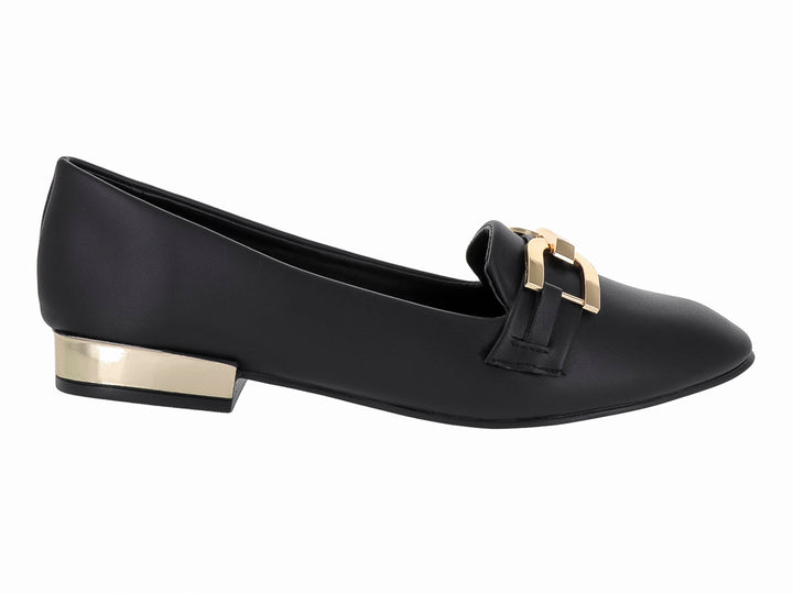 Zapatos Planos Luna Rosa Negros para Mujer