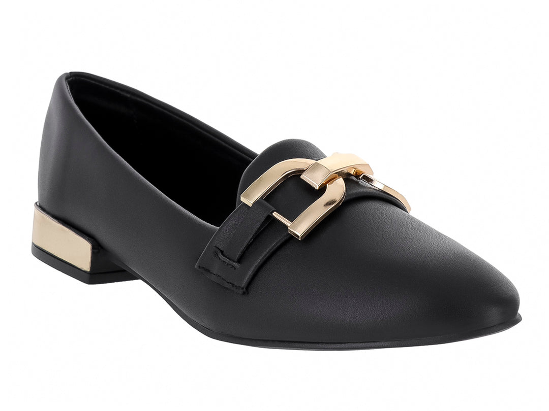 Zapatos Planos Luna Rosa Negros para Mujer