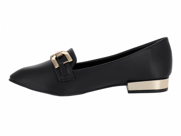 Zapatos Planos Luna Rosa Negros para Mujer