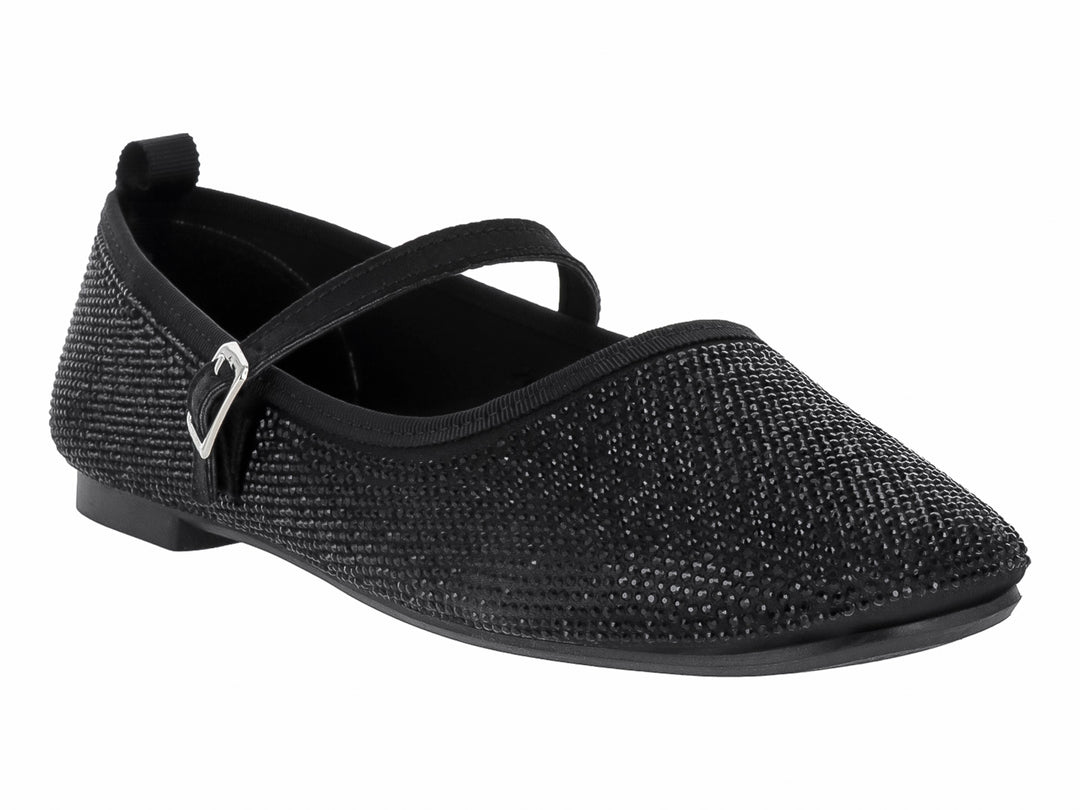Zapatos Planos Luna Rosa Negro para Mujer