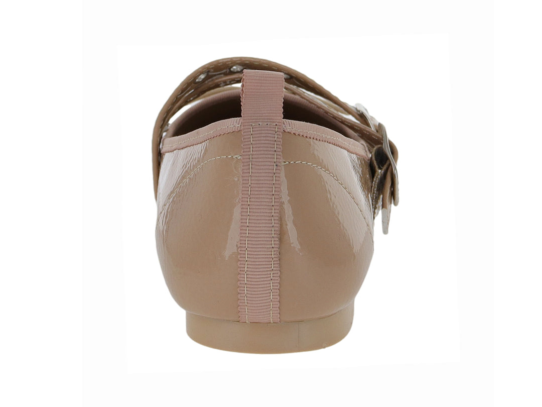 Zapatos Flats Ballerina Luna Rosa Color Maquillaje para Mujer