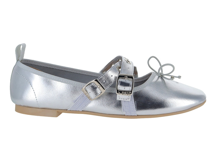 Zapatos Flats Ballerina Luna Rosa Color Plata para Mujer