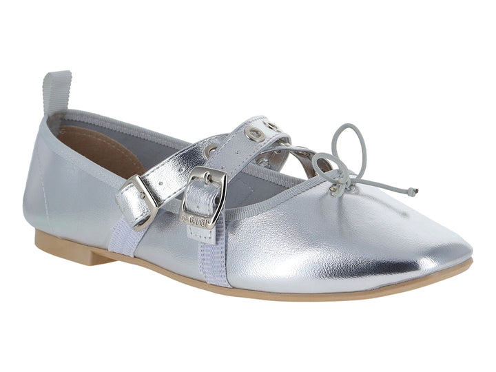 Zapatos Flats Ballerina Luna Rosa Color Plata para Mujer
