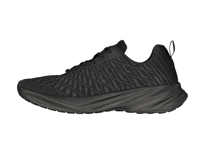 Tenis deportivos Charly color negro con tejido de malla y suela texturizada.