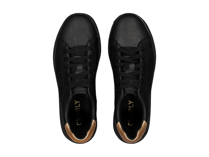 Tenis Charly Negro con Oro para Mujer