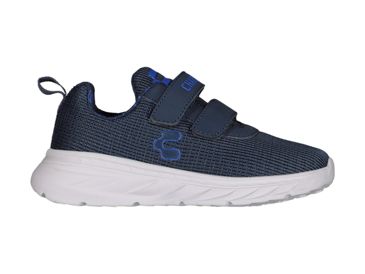 Tenis deportivos Charly en color azul marino con suela blanca y cierre de velcro para niño.