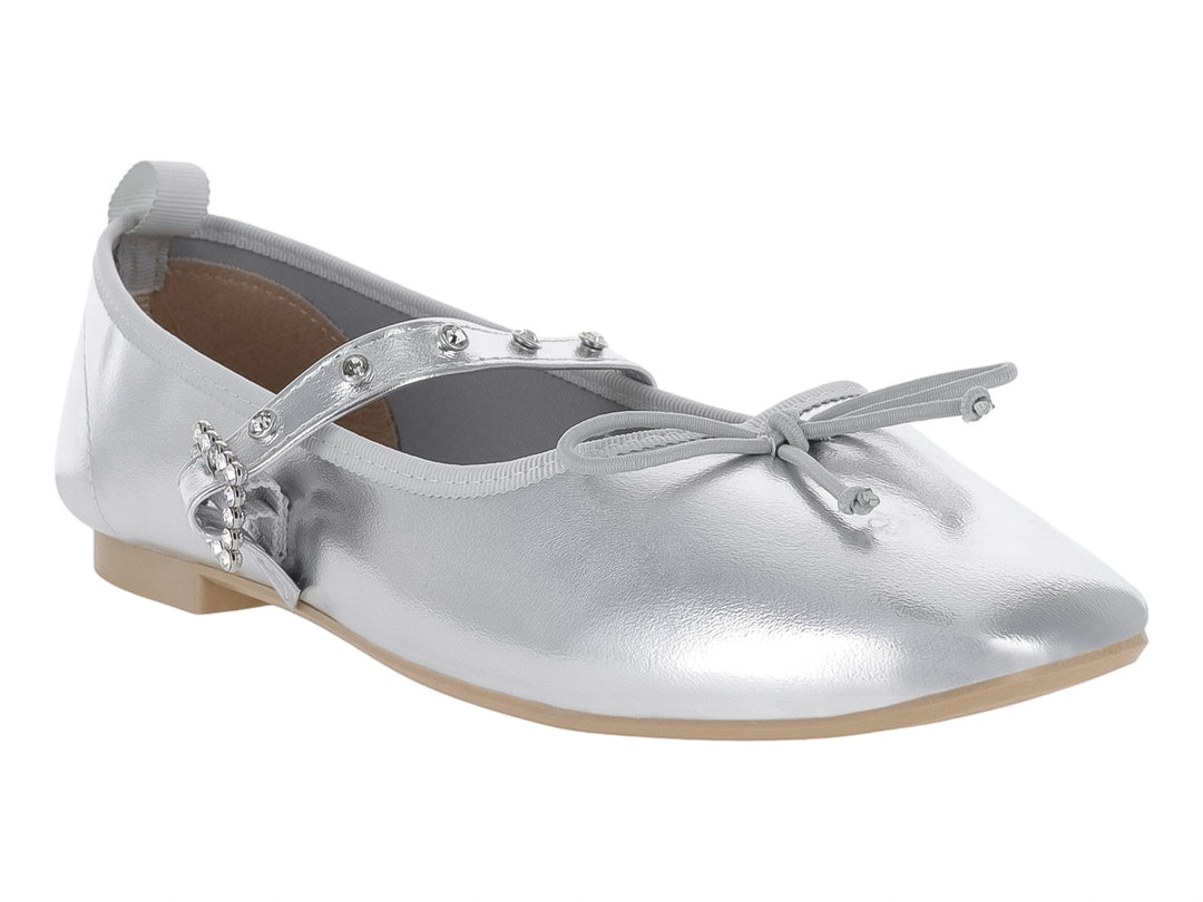 Zapatos Ballerinas Luna Rosa Color Plata para Mujer