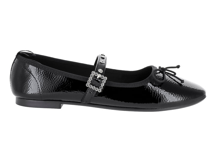 Zapatos Planos Luna Rosa Negros de Charol para Mujer