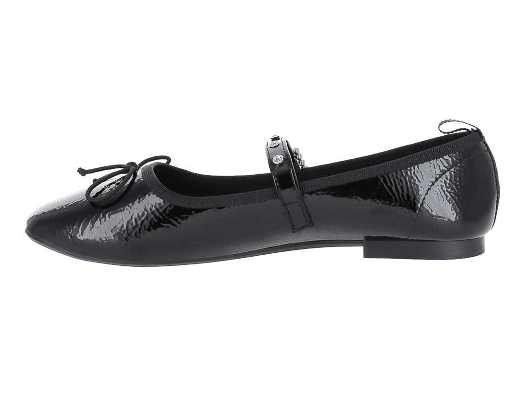 Zapatos Planos Luna Rosa Negros de Charol para Mujer