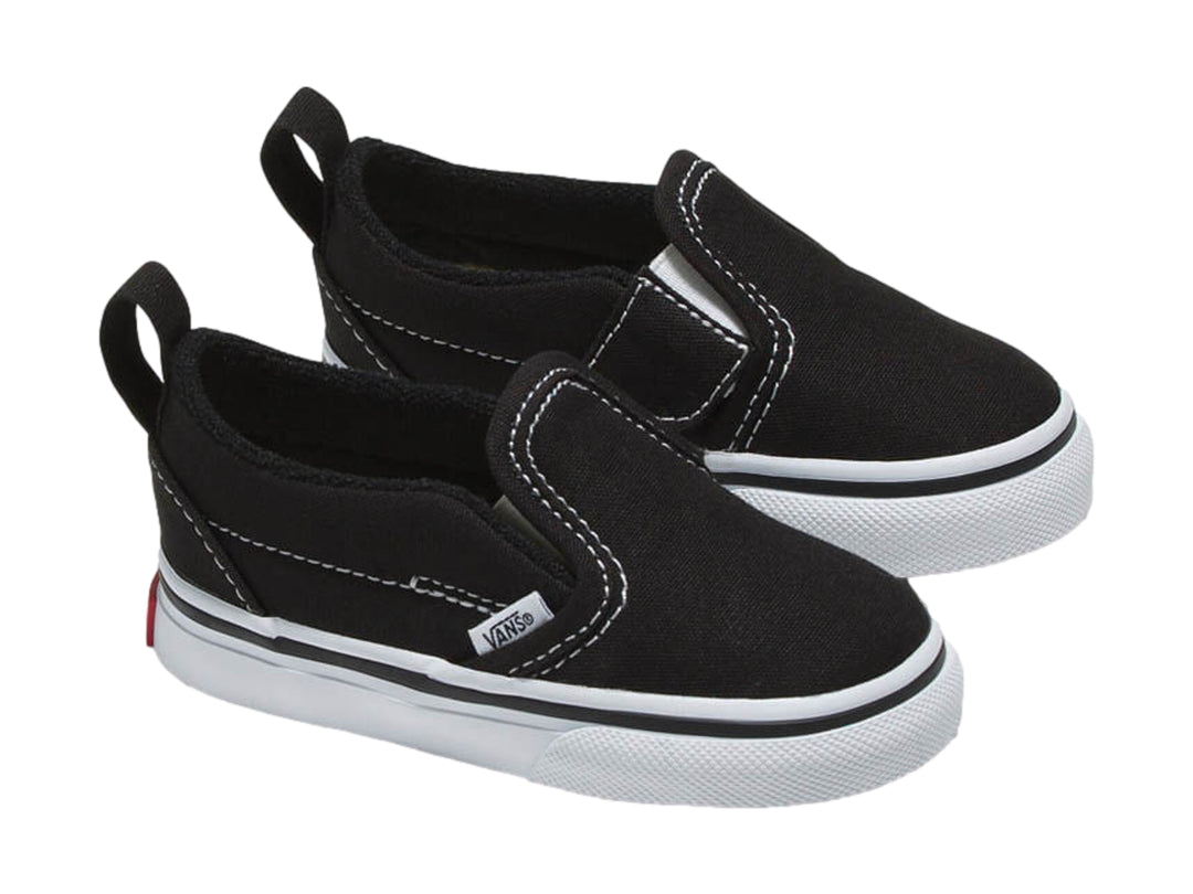 Tenis Vans Slip-On Negros y Blancos para Nino