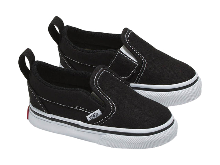 Tenis Vans Slip-On Negros y Blancos para Nino