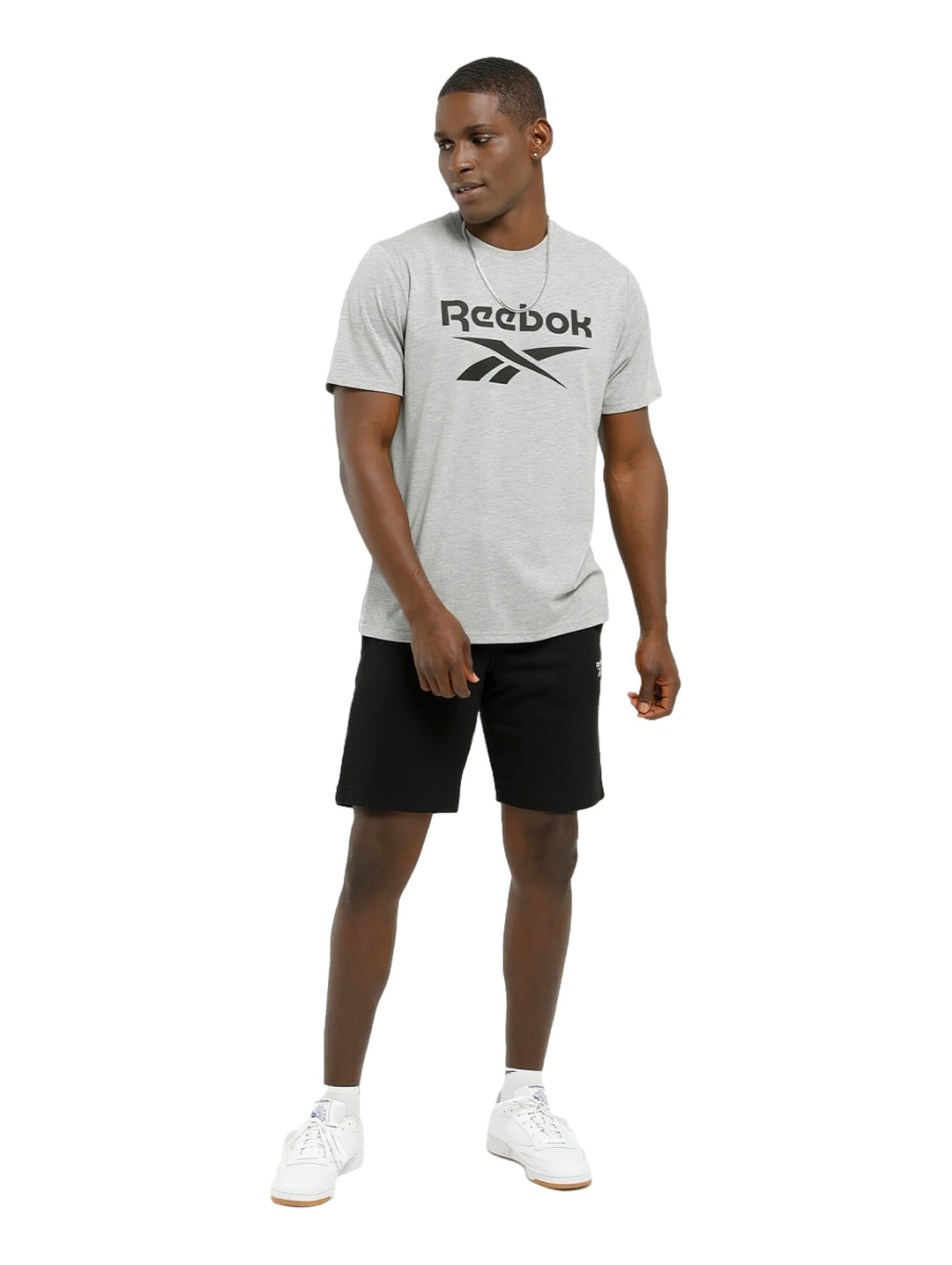 Playera Reebok Identity Big Logo Gris para Hombre