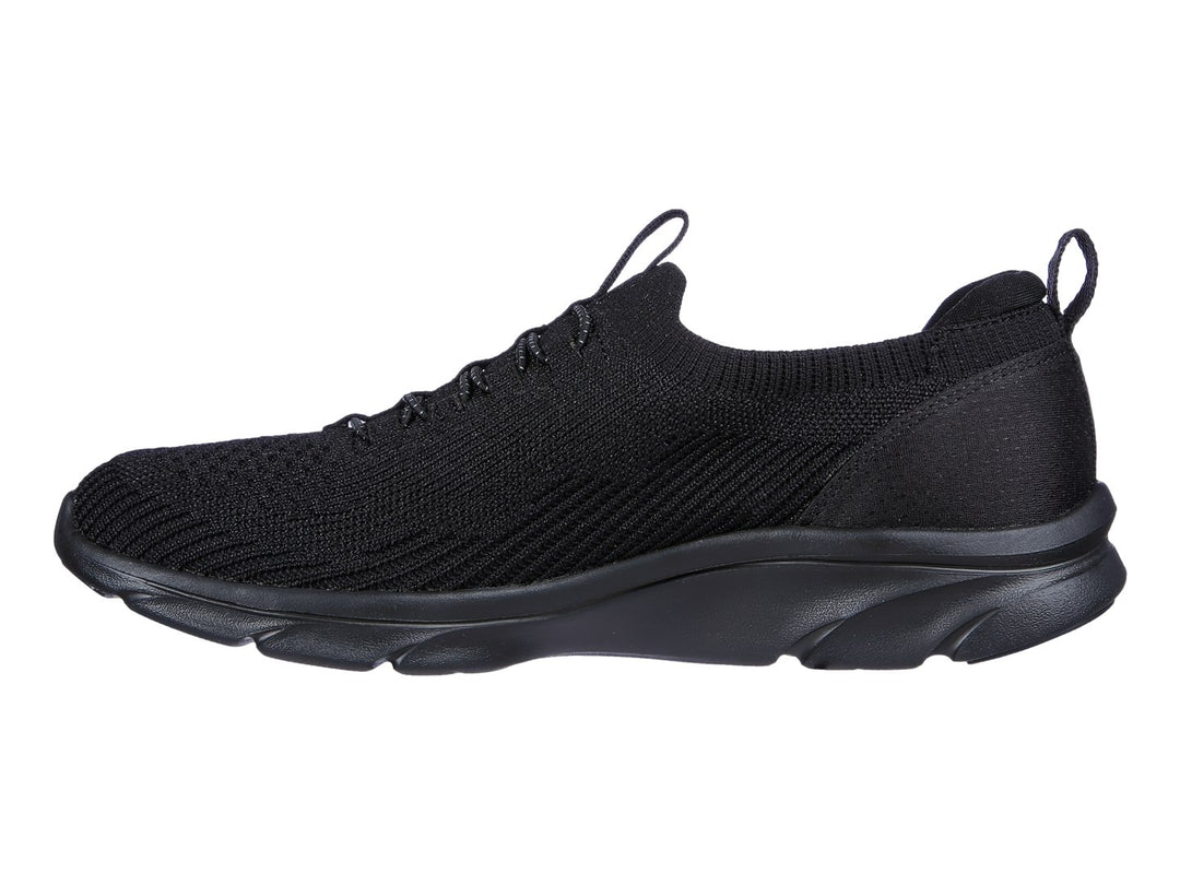 Tenis deportivos Skechers color negro con tejido transpirable y suela D&