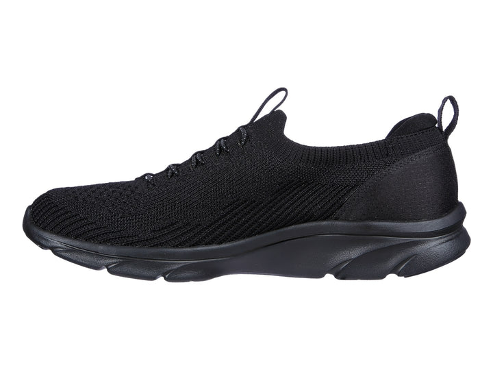 Tenis deportivos Skechers color negro con tejido transpirable y suela D&