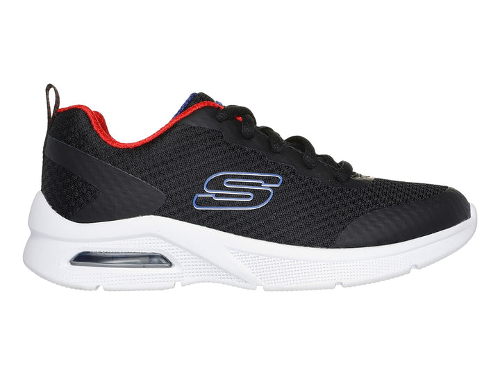 Tenis Skechers Microspec Max Negro Rojo Azul para Niño