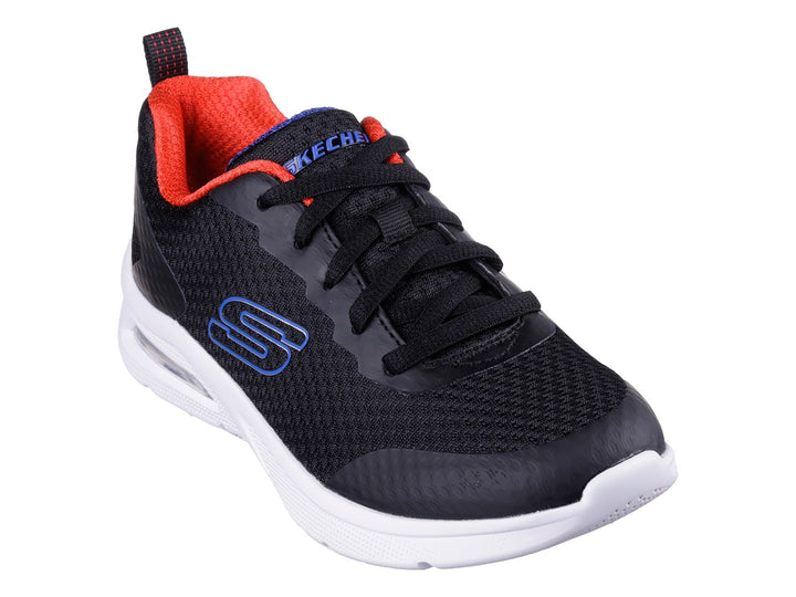 Tenis Skechers Microspec Max Negro Rojo Azul para Niño