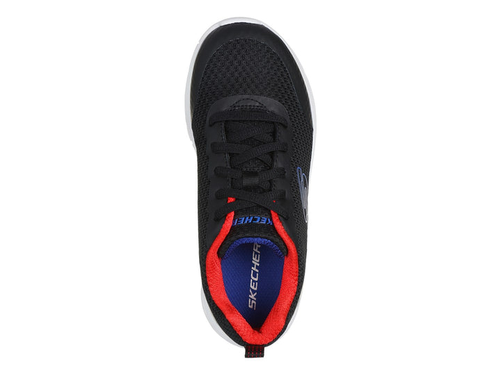 Tenis Skechers Microspec Max Negro Rojo Azul para Niño