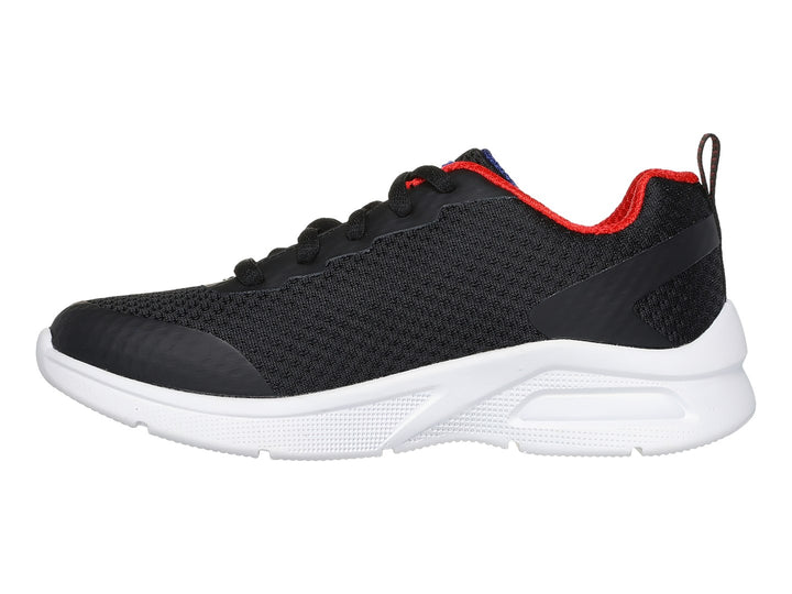 Tenis Skechers Microspec Max Negro Rojo Azul para Niño