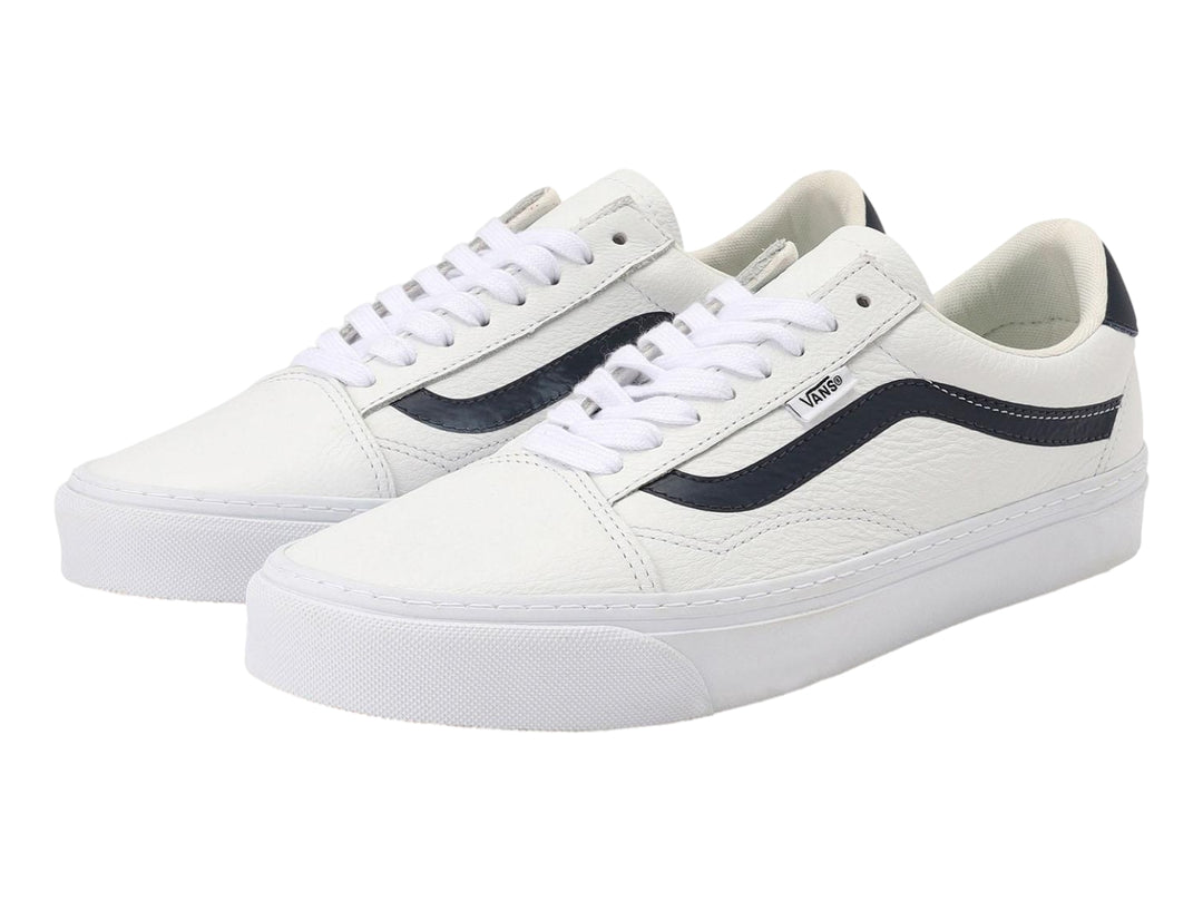Tenis Vans Old Skool Lux Blancos y Azul Marino para Hombre