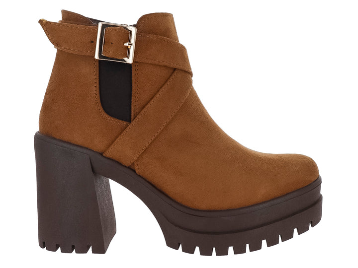 Botines Luna Rosa Color Tan para Mujer