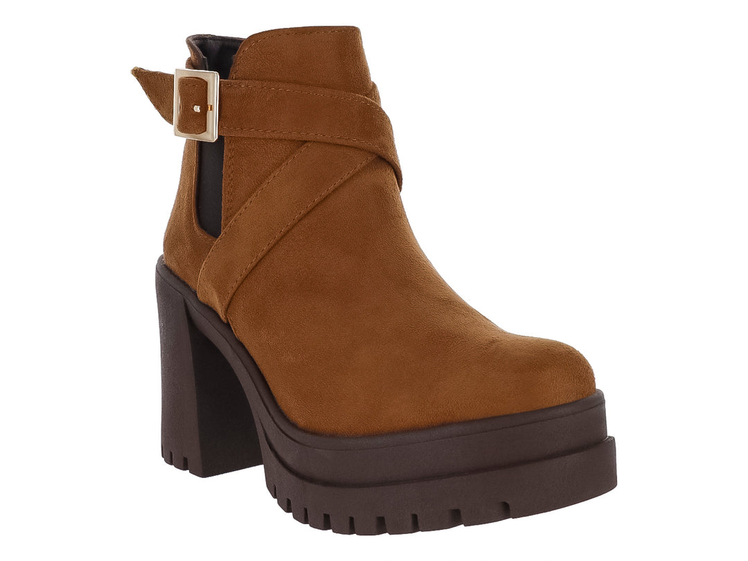 Botines Luna Rosa Color Tan para Mujer