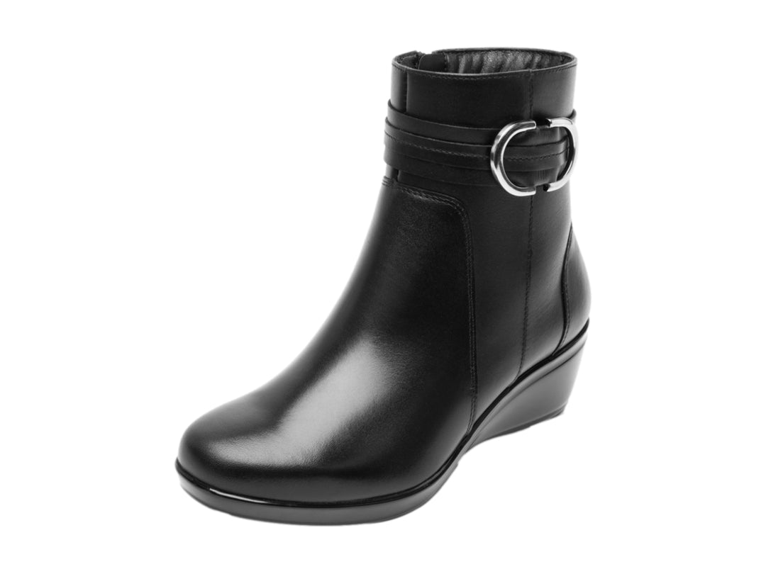 Botines Flexi Negros de Piel para Mujer