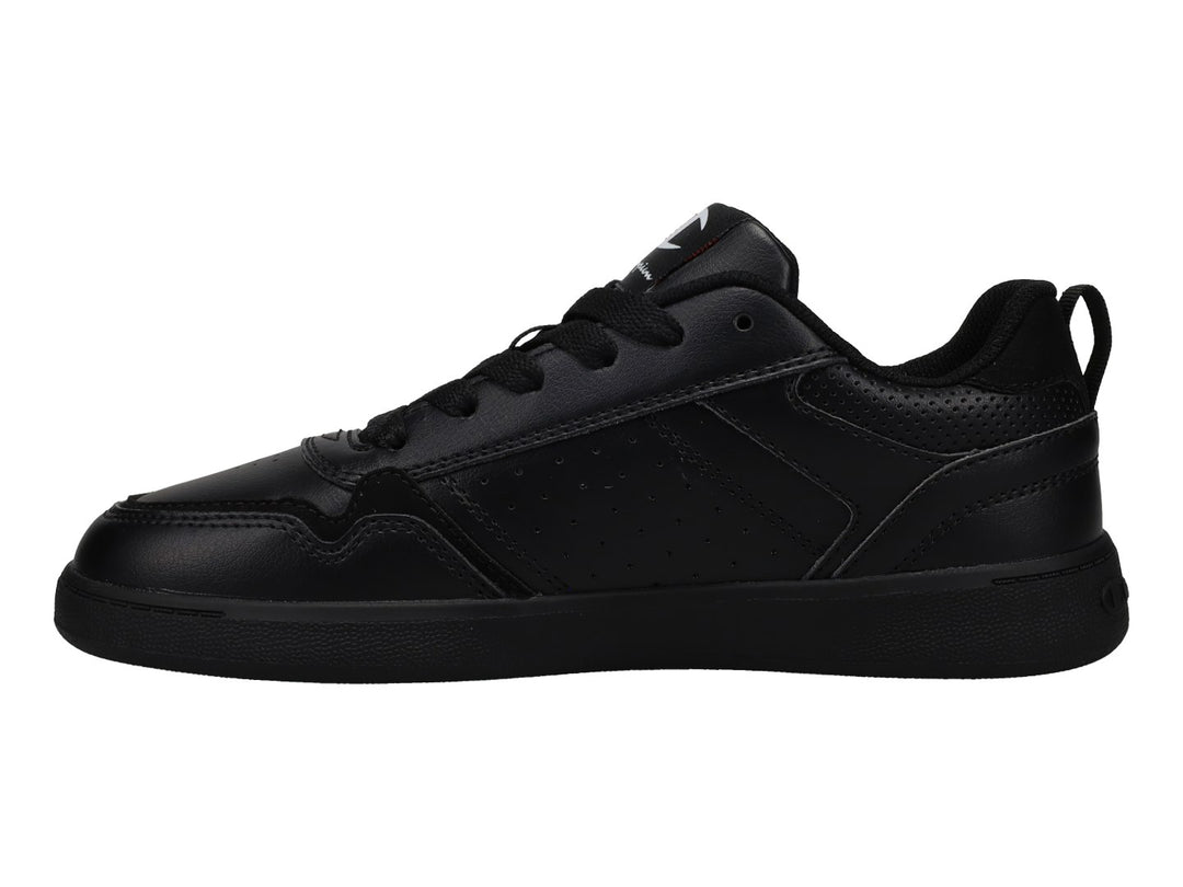 Tenis deportivos Champion Lore en color negro con suela a juego y logotipo blanco.