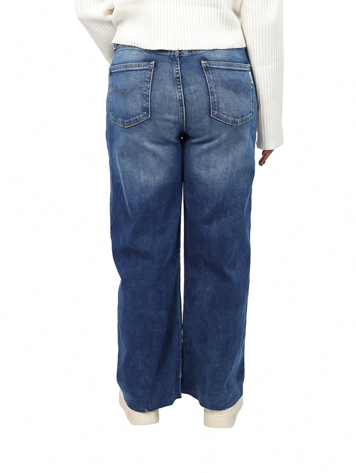 Pantalones OGGI Wide Leg Azul para Mujer