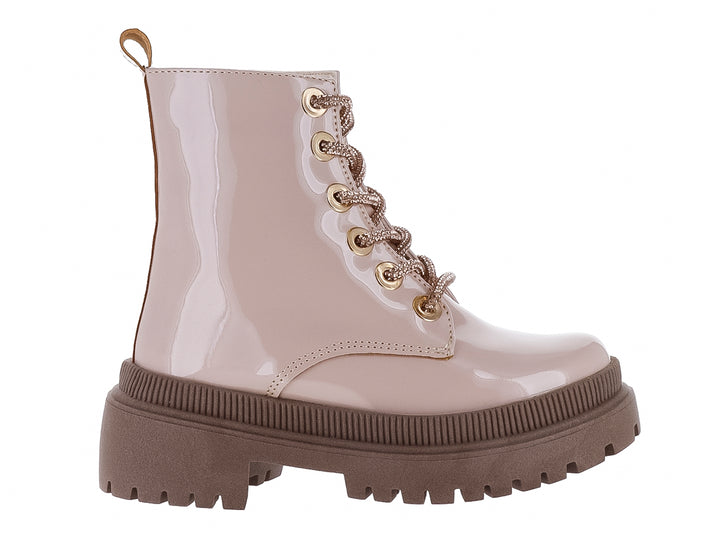Botas Miroslava de Charol Color Maquillaje para Nina