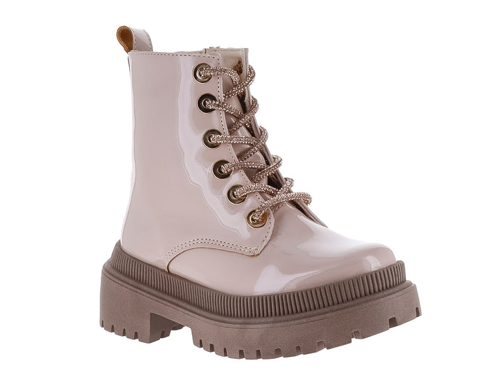 Botas Miroslava de Charol Color Maquillaje para Nina