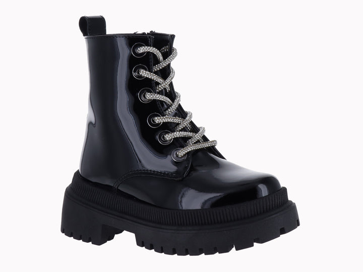 Botas Miroslava de Charol Negro para Niña