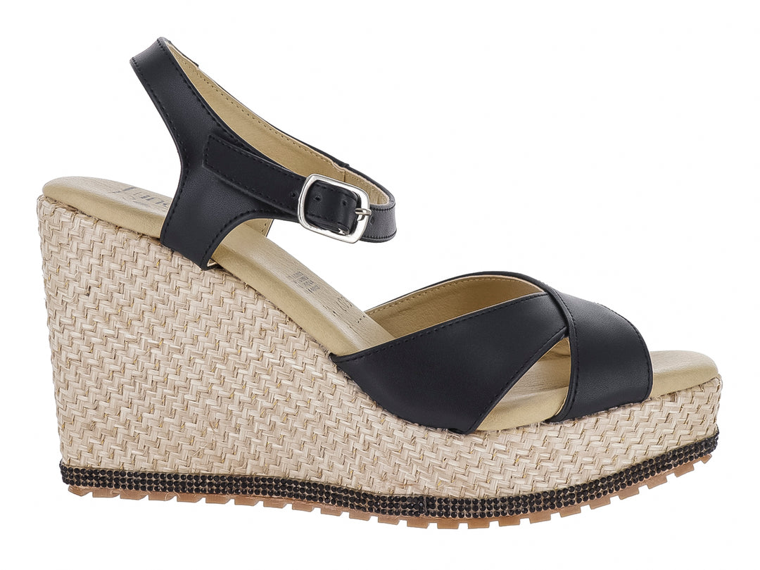 Sandalias de Plataforma Luna Rosa Negro para Mujer