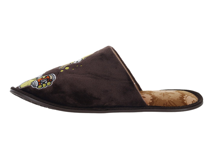 Pantufla color café con estampado de Homer Simpson de The Simpsons.
