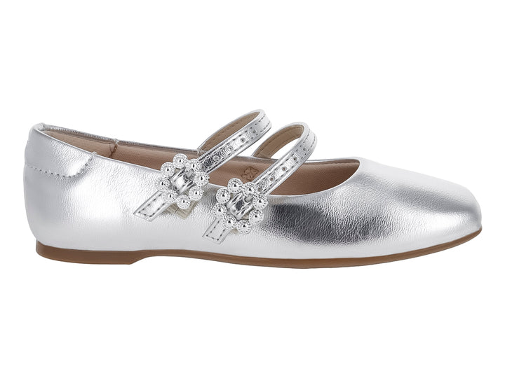 Zapatos Flats Molekinha Plata para Niña