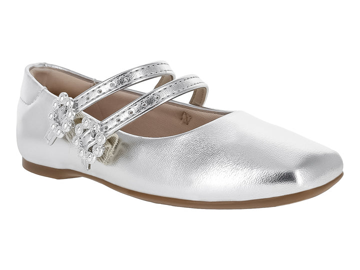 Zapatos Flats Molekinha Plata para Niña