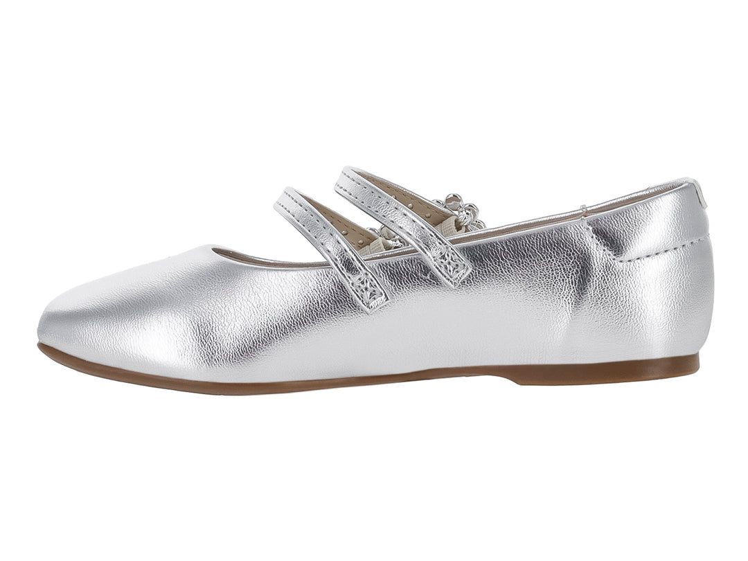 Zapatos Flats Molekinha Plata para Niña