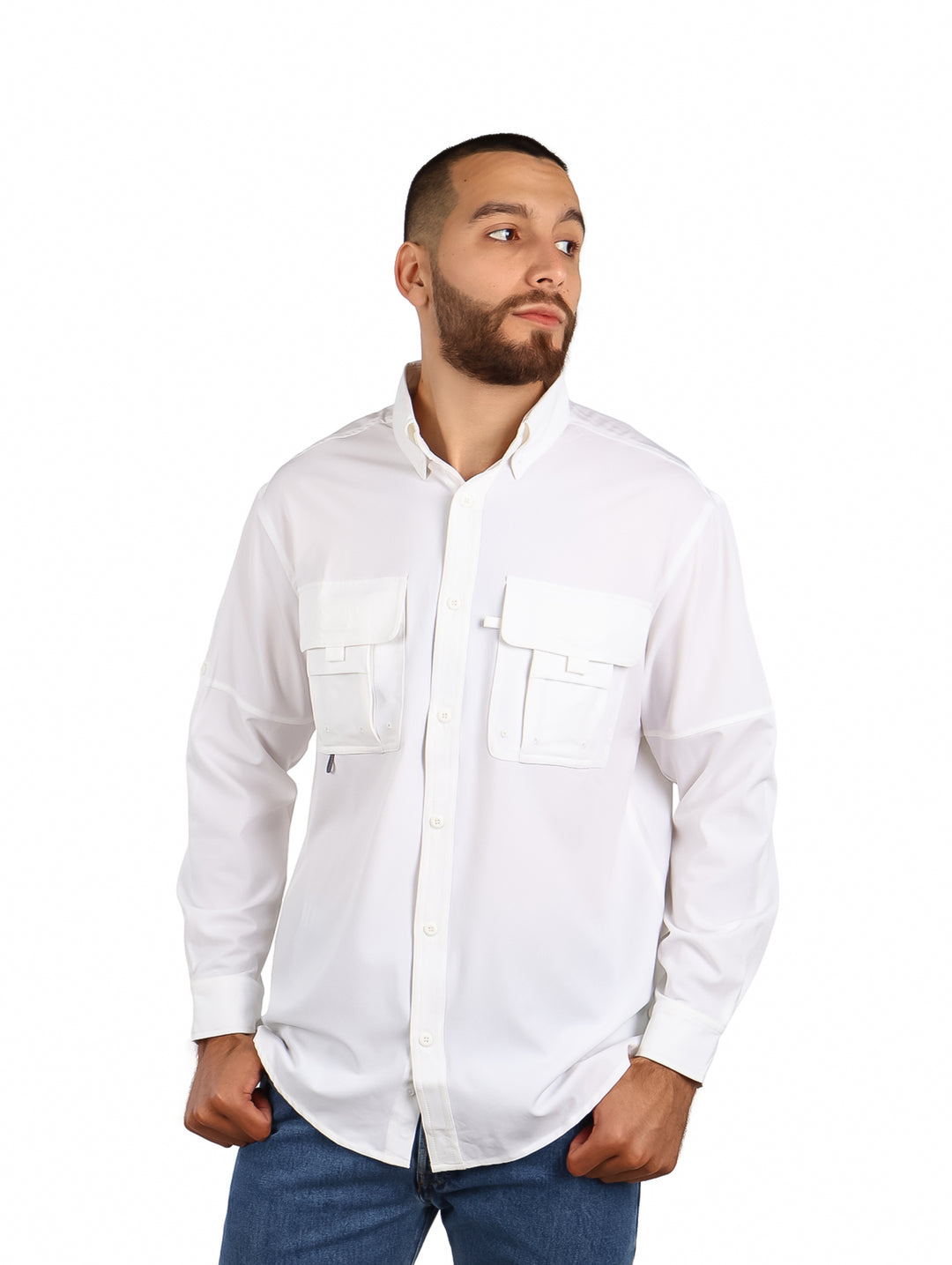 Camisa UNGA Manga Larga Color Blanco para Hombre