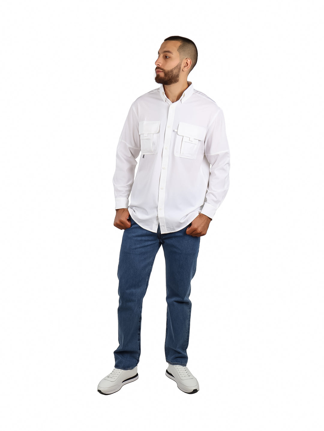 Camisa UNGA Manga Larga Color Blanco para Hombre