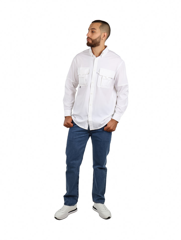 Camisa UNGA Manga Larga Color Blanco para Hombre