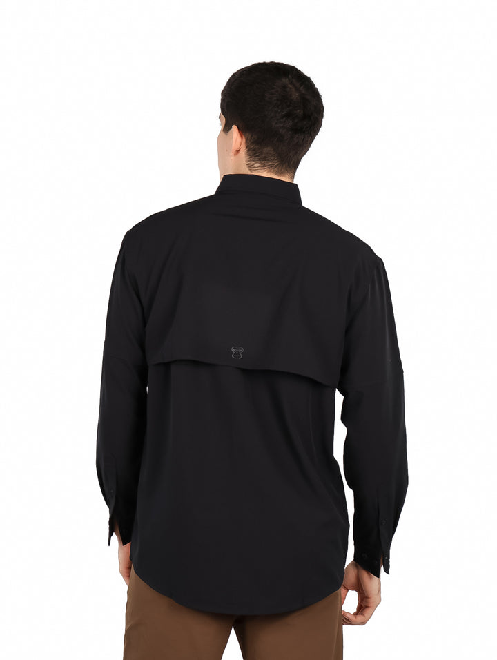 Camisa UNGA Manga Larga Color Negro para Hombre