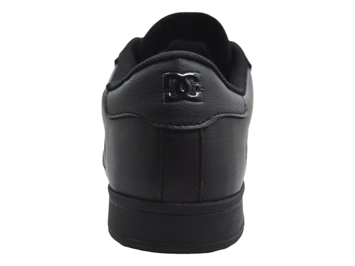 Tenis DC Shoes modelo Adys en color negro con detalles rojos y suela negra.
