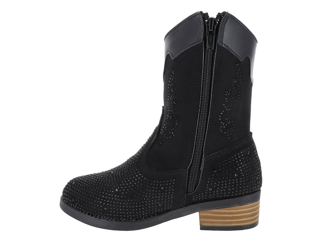 Botas Vaqueras Miroslava Negro para Niña
