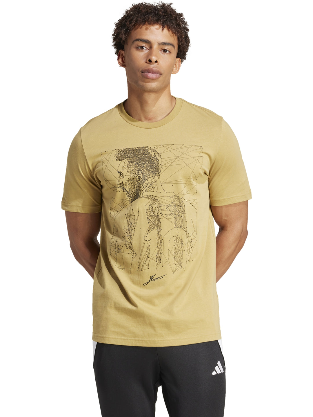 Playera Adidas Messi Khaki para Hombre
